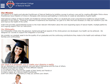 Tablet Screenshot of internationalhealthcollege.com